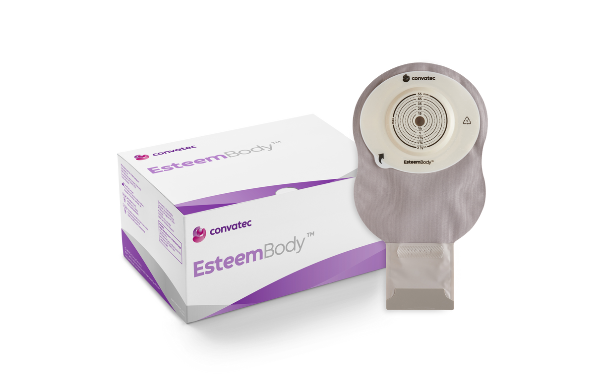 BX/10 Esteem Body Drainable Pouch opaque w/window/filter Durahesive Pre-Cut 30mm, 3.5mm-CD 40mm-TL