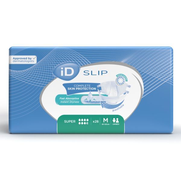 CS/3 (28/PKG) ID SLIP SUPER, MEDIUM, (31"-49"), 3600 ML ABSORBENCY.