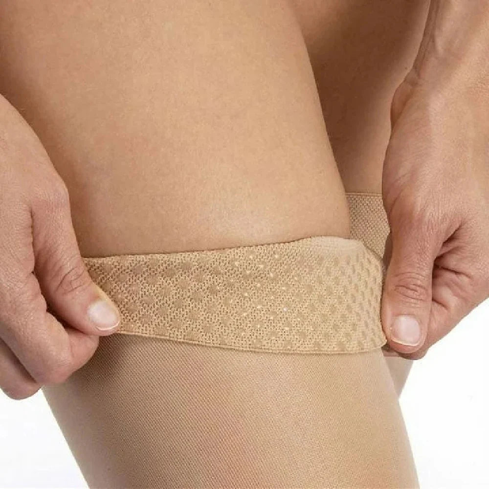PR/1 JOBST Opaque Thigh High Stockings, 20-30 mmHg, Silicone Dot Band - Espresso