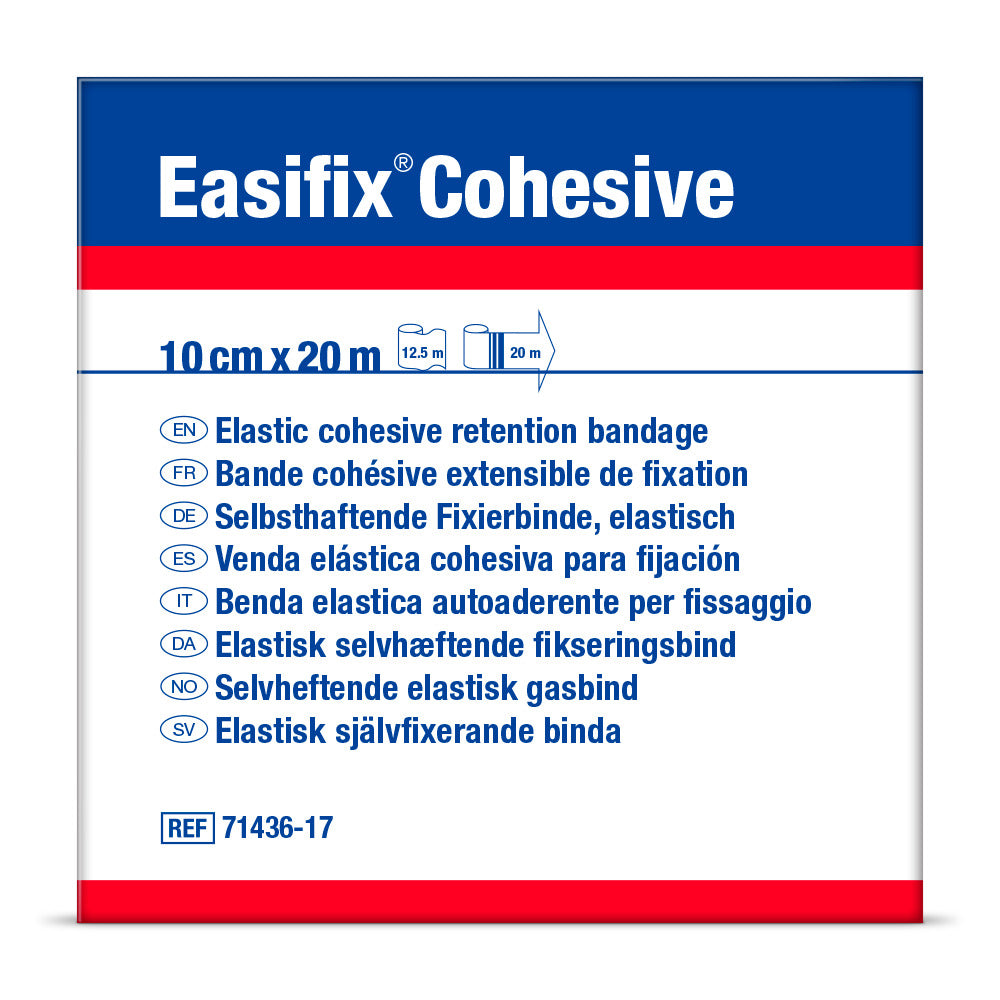 BX/1 EASIFIX COHESIVE SELF-ADHESIVE FIXATION BANDAGE 10CM X 20M (STRETCHED)