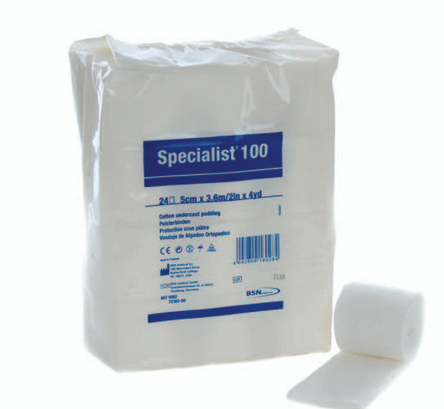 BX/12 SPECIALIST 100 COTTON CAST PADDING 7.5CM X 3.7M
