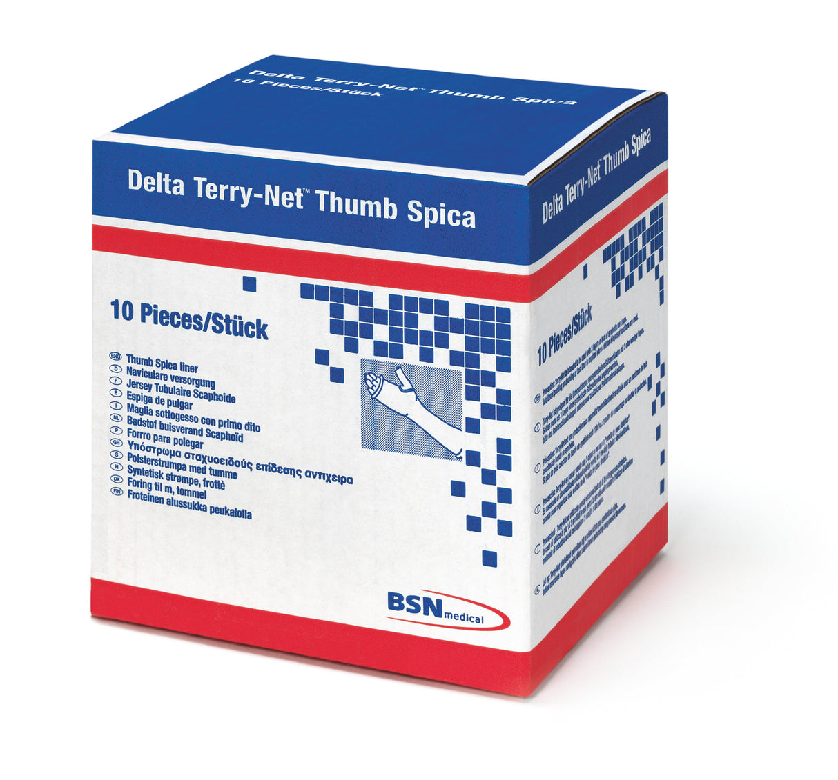 BX/10 DELTA TERRY-NET S THUMB SPICA PRECUT TERRY CLOTH STOCKINETTE 5CM X 48CM, LONG