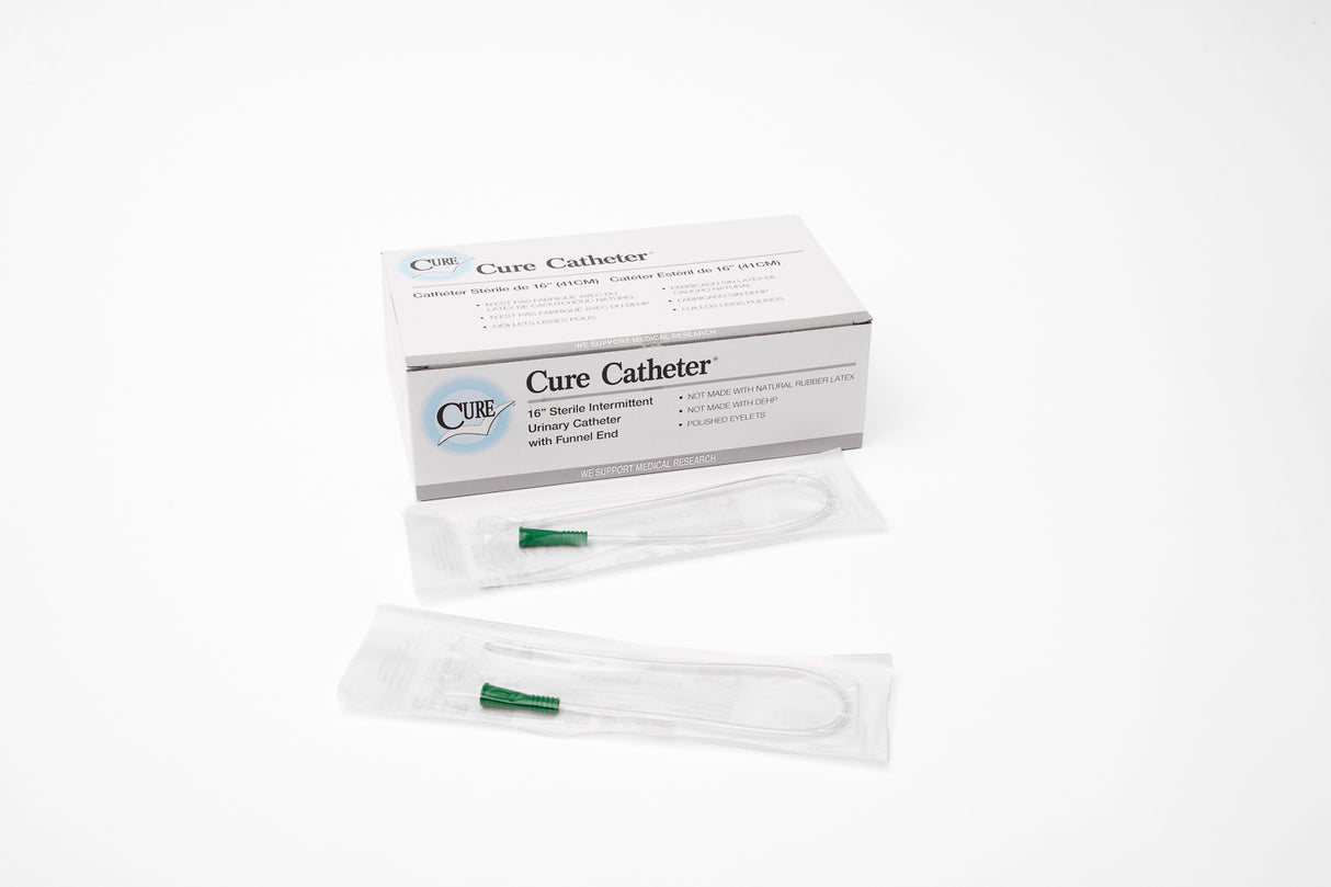 Cure Catheter™ Pocket Uncoated Intermittent Urinary Catheter for Males - Box of 30