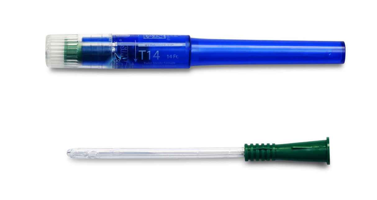 Cure Twist® Intermittent Pre-lubricated Urinary Catheter for Females - Box of 30