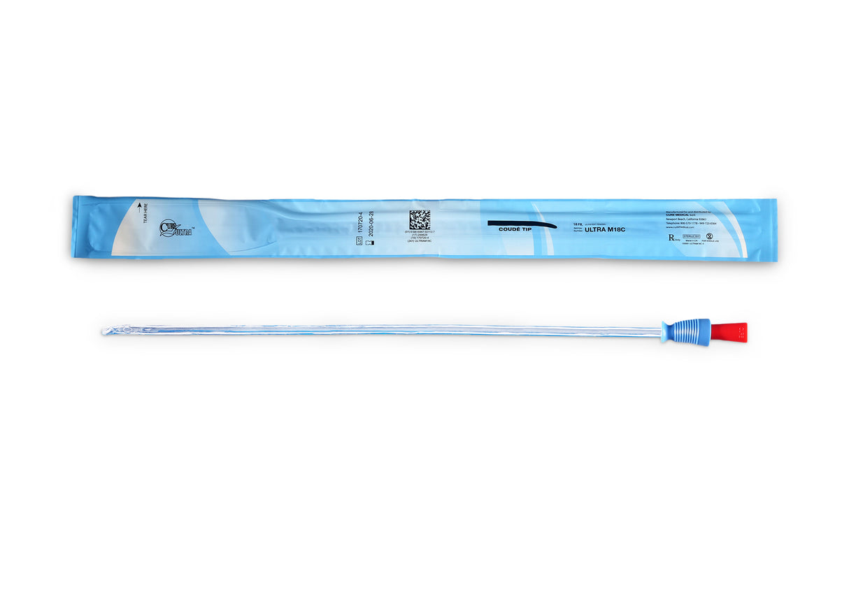 Cure Ultra™ Intermittent Pre-lubricated Urinary Catheter for Males - Box of 30
