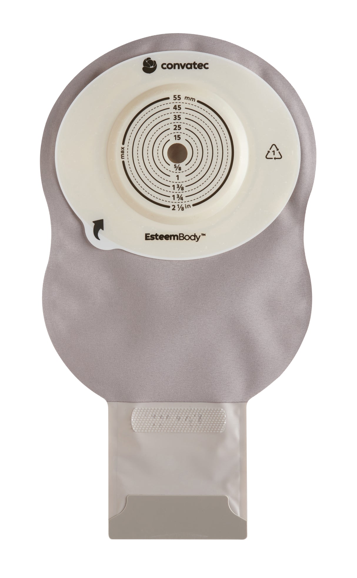 BX/10 Esteem Body Drainable Pouch opaque w/window/filter Durahesive Pre-Cut 30mm, 3.5mm-CD 40mm-TL