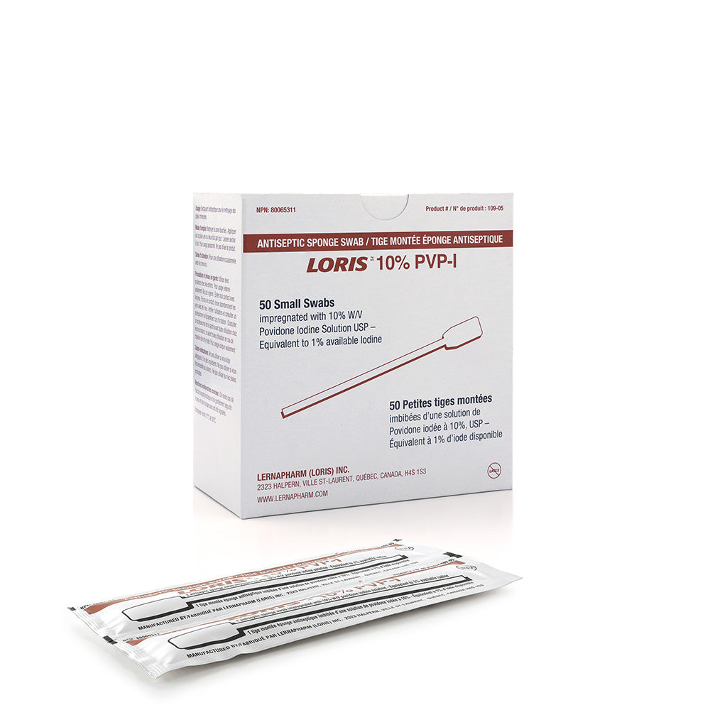 BX/50 ANTISEPTIC SWABSTICK, 10% PVP 1% IODINE