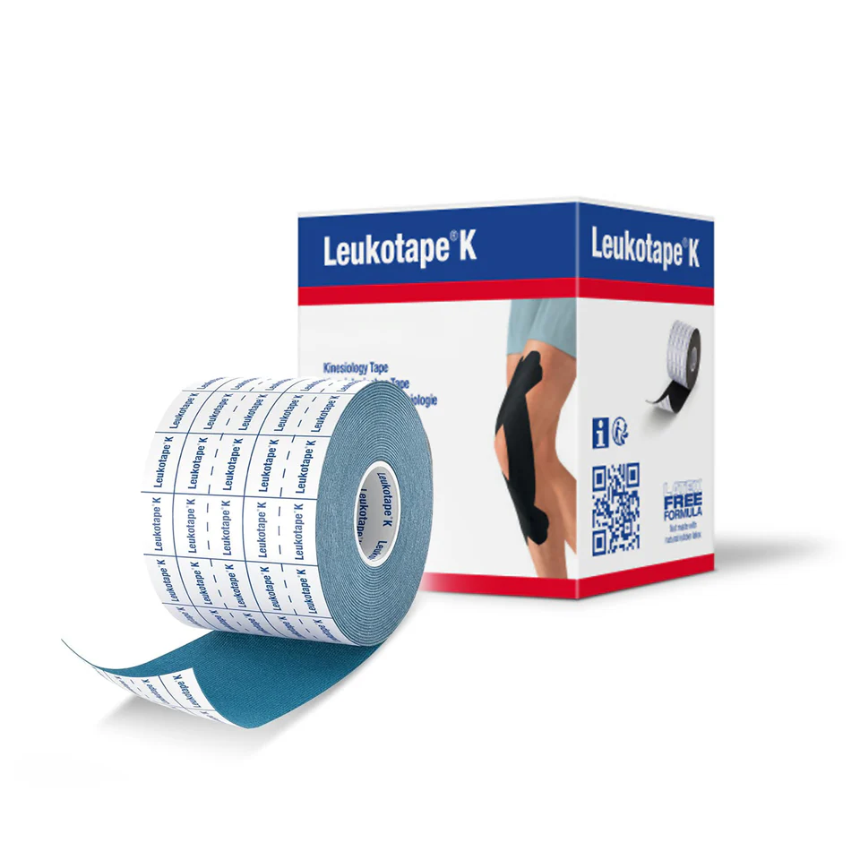 Leukotape K - Elastic Adhesive Tape, 5cm x 5m, Blue - 1 Box