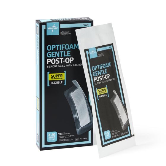 (CS/10) BX/10 OPTIFOAM GENTLE POST-OP DRESSING, 4"X 10"