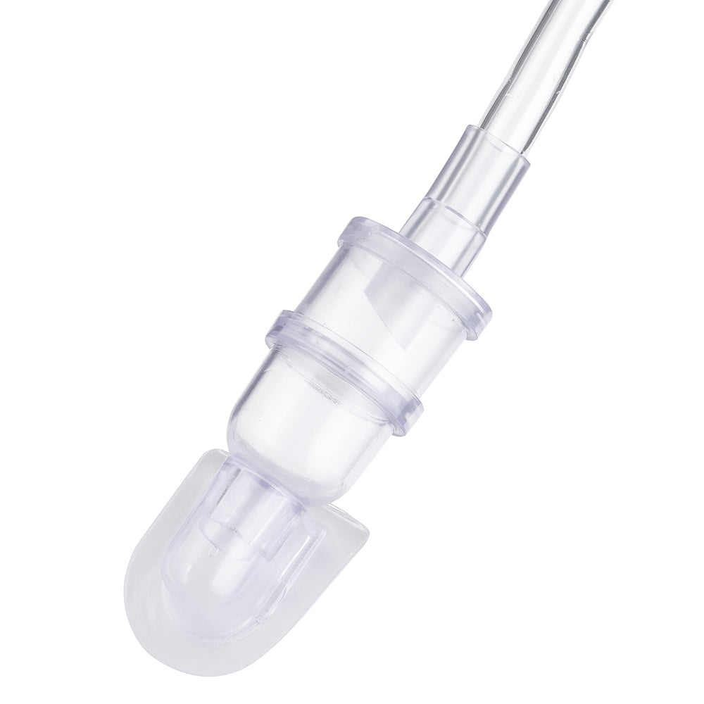 Close-up of the Belpro drainage bag needleless sampling port