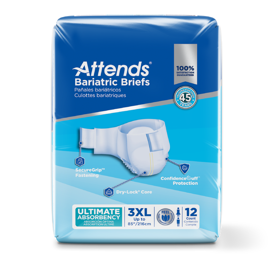 Attends Bariatric Briefs, XXX-Large