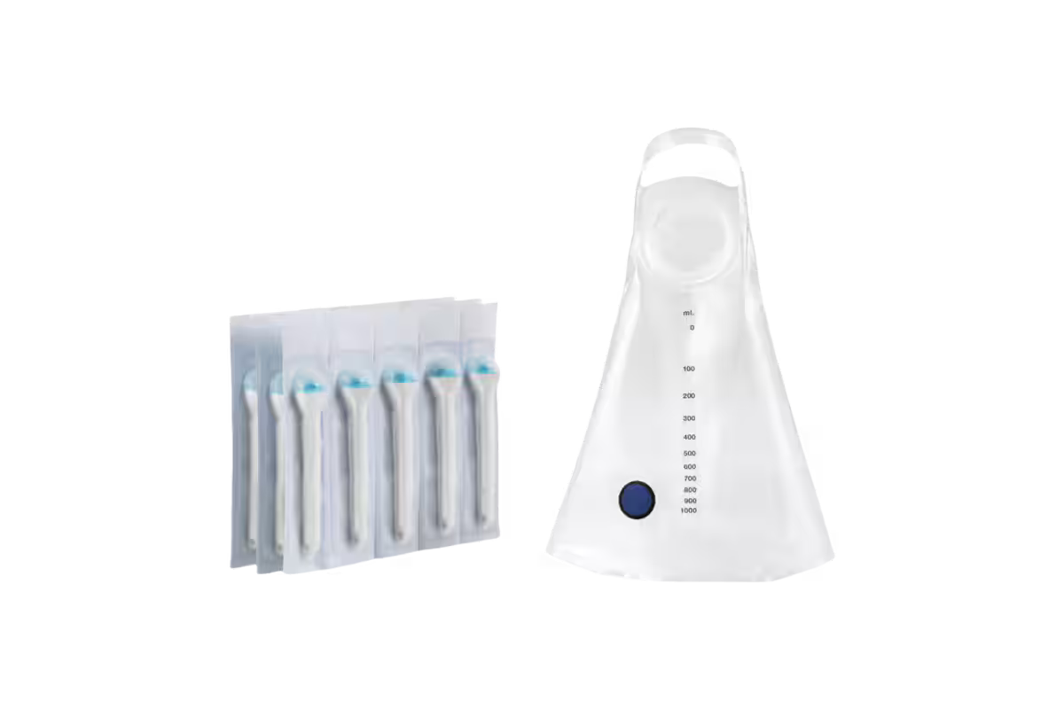 Peristeen® Plus balloon catheter accessory unit (INCLUDES 15 RECTAL CATHETERS & 1 BAG)