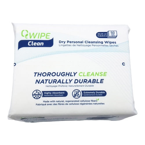 QWipe Clean Dry Personal Cleansing Wipes