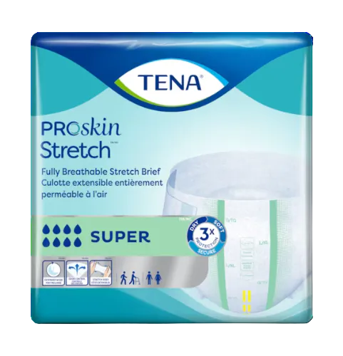 SCA 67902 TENA® Stretch™ Super Incontinence Brief, Super Absorbency, Medium/Regular