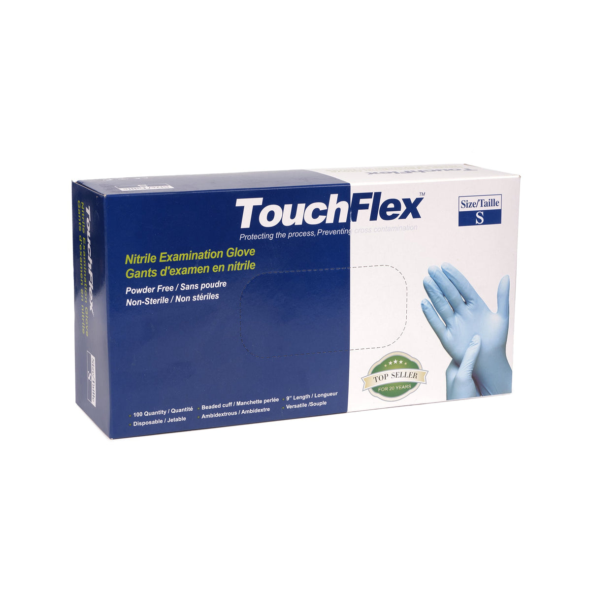INTCO TouchFlex 5 mil blue nitrile examination gloves