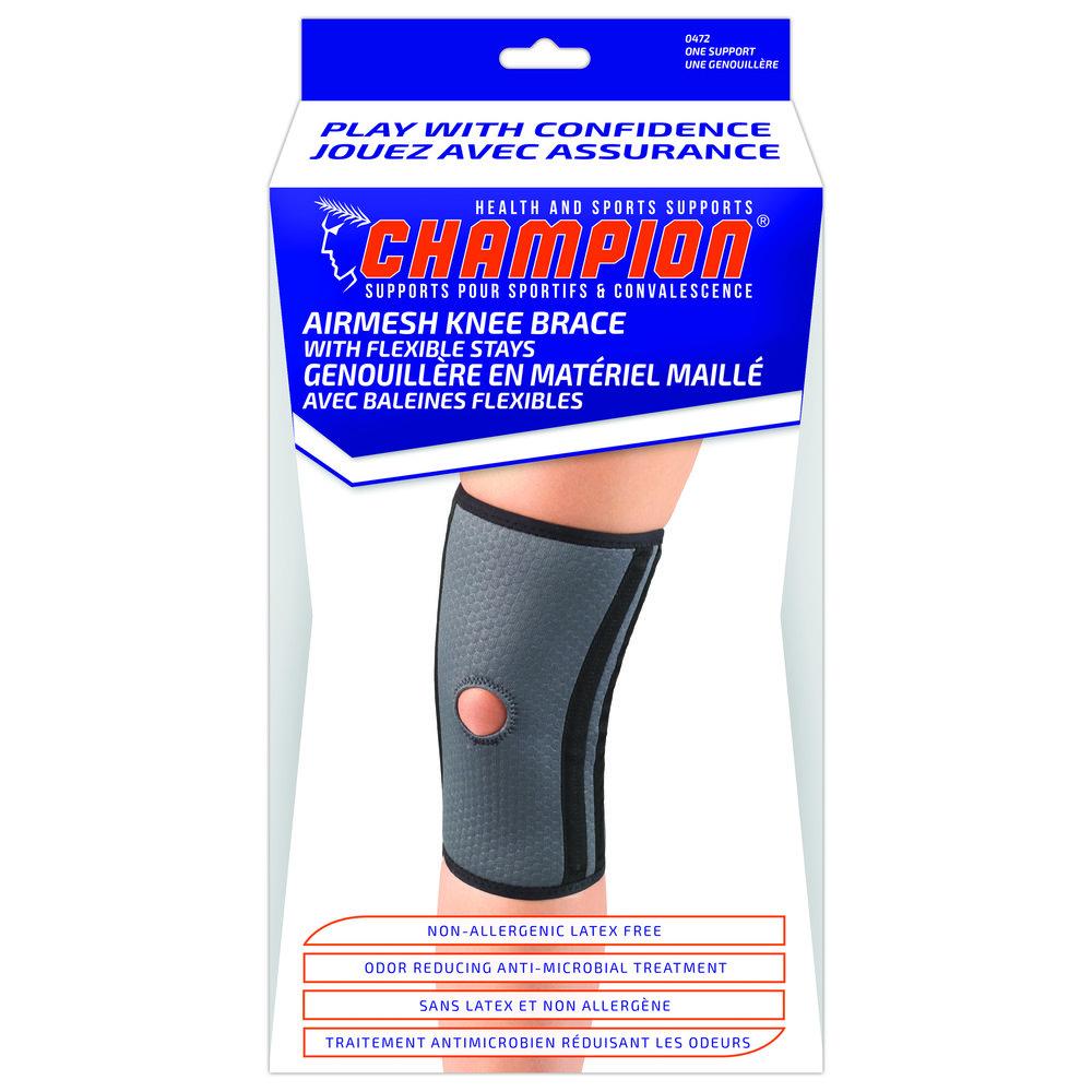 AIR 0472-XL KNEE BRACE OPEN PATELLA CHARCOAL XL