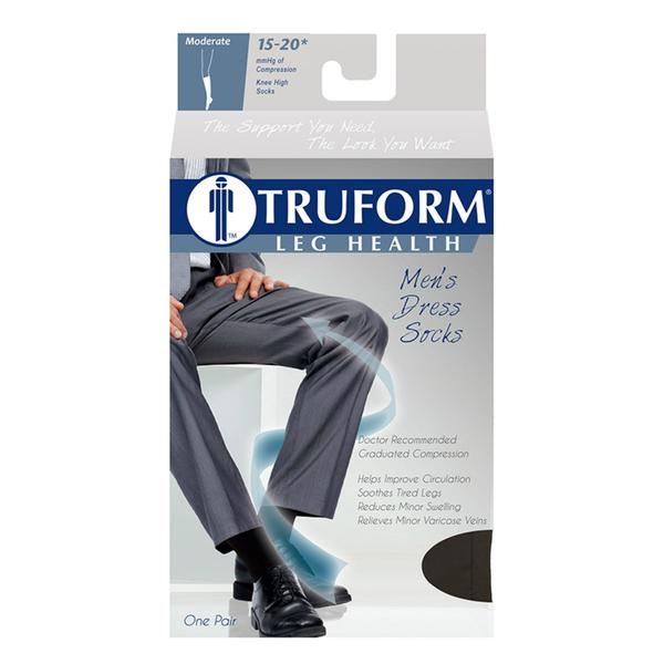 AIR 1943BL-M TRUFORM MEN'S DRESS SOCKS 15-20 BLACK M