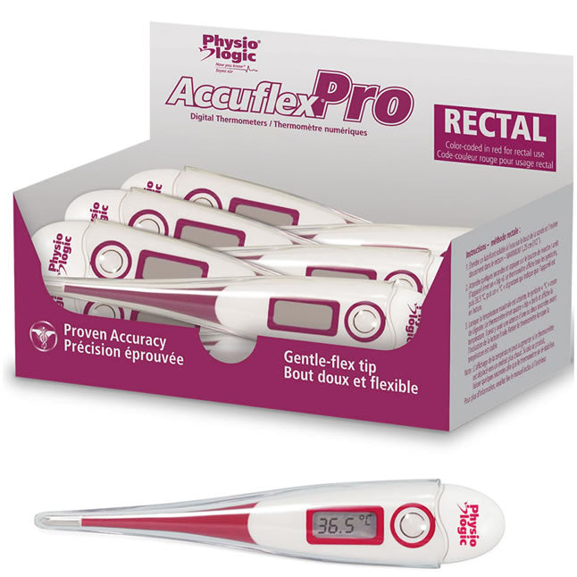 AMG 016-639 BX/12 ACCUFLEX PRO DIGITAL ORAL THERMOMETER RED