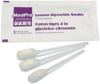 AMG 118-436 BX/25 (3/PK) LEMON GLYCERINE SWABS