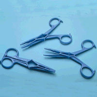 AMG 620-735 PKG/50 FORCEPS PLASTIC DISP 5 IN BLUE AUTOCLAVABLE