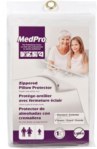 AMG 745-415 EA/1 MEDPRO ZIPPERED PILLOW PROTECTOR, QUEEN. 21" X 31"