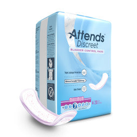 ATT ADPMAX 43552 - Attends Discreet Maximum Pad L-13" W-4.5" - 10 bags of 20