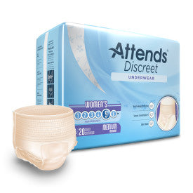 ATT ADUF20 43547 - Attends Discreet Underwear, Female, S/M - 4 bags of 20