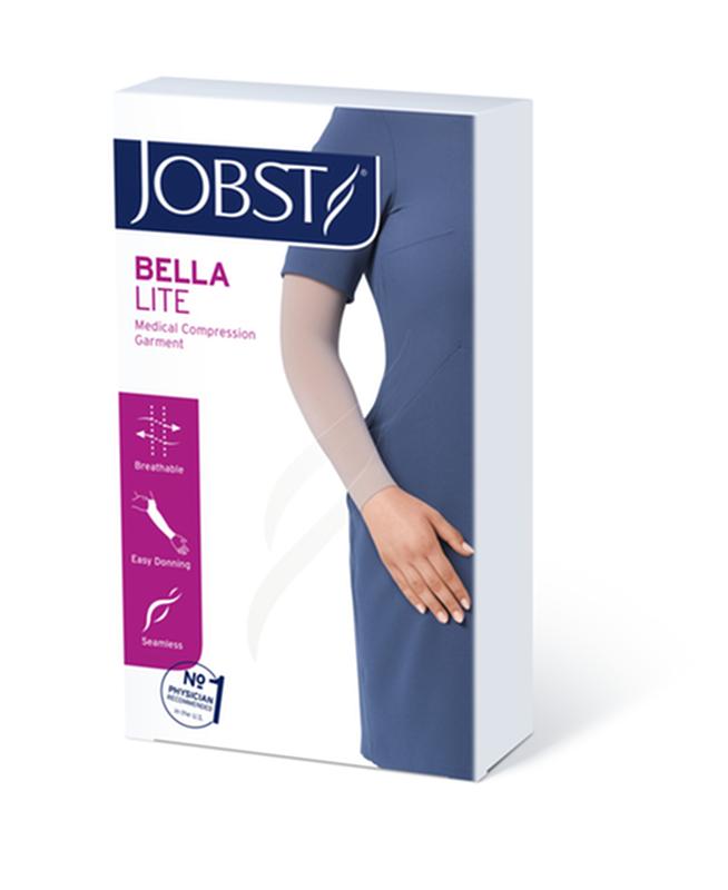 BSN 101334 EA/1 JOBST BELLA LITE READY-TO-WEAR ARM SLEEVE W/SIL DOT BAND, 20-30MMHG, SM, LONG, BEIGE