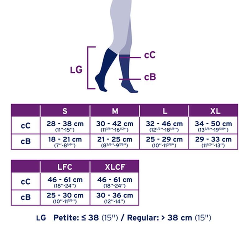 BSN 114735 PR/1 JOBST MEDICAL LEG WEAR, UNISEX, KNEE HIGH, 20-30MMHG, XL, FULL CALF, BLACK, CLOSED TOE