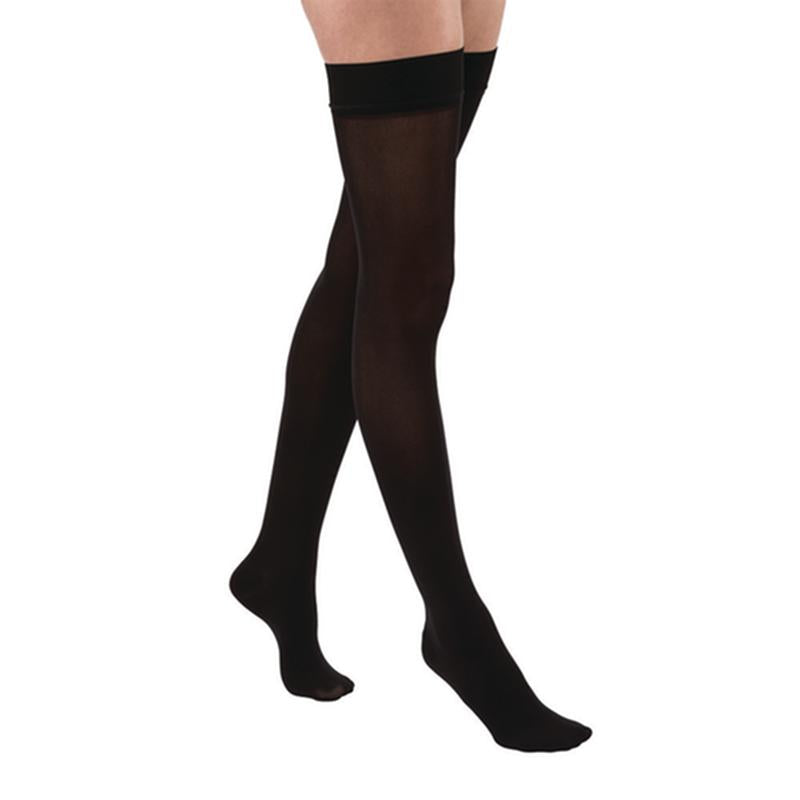 BSN 114827 PR/1 JOBST MEDICAL LEG WEAR, UNISEX, THIGH HIGH, 15-20MMHG, MD, BLACK, CLOSED TOE