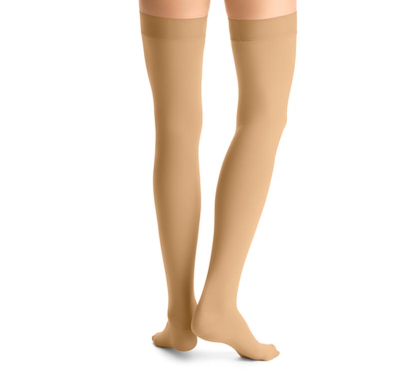 BSN 7522307 PR/1 JOBST OPAQUE WOMEN, THIGH HIGH W/SIL DOT BAND, 20-30MMHG, LG, HONEY, CLOSED TOE