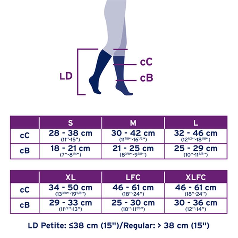BSN 7545201 PR/1 JOBST ULTRASHEER WOMEN, KNEE HIGH PETITE, 30-40MMHG, XL, CLASSIC BLACK, CLOSED TOE