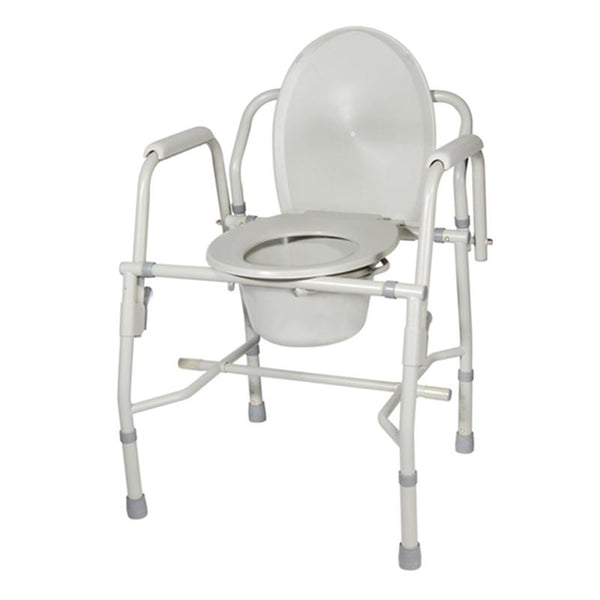 DM 11125KD-1 EA/1 Steel Drop Arm Bedside Commode with Padded Arms