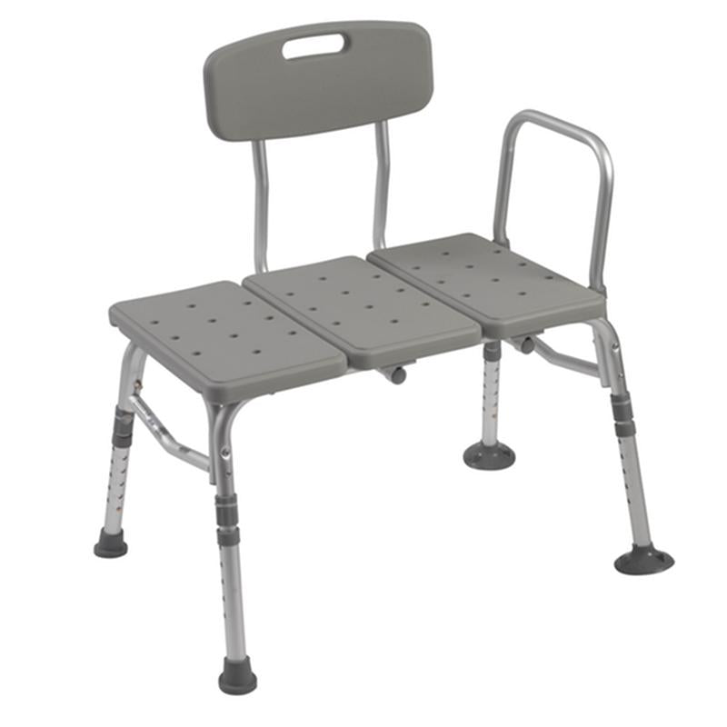 DM 12011KD-1 EA/1 Plastic Tub Transfer Bench with Adjustable Backrest