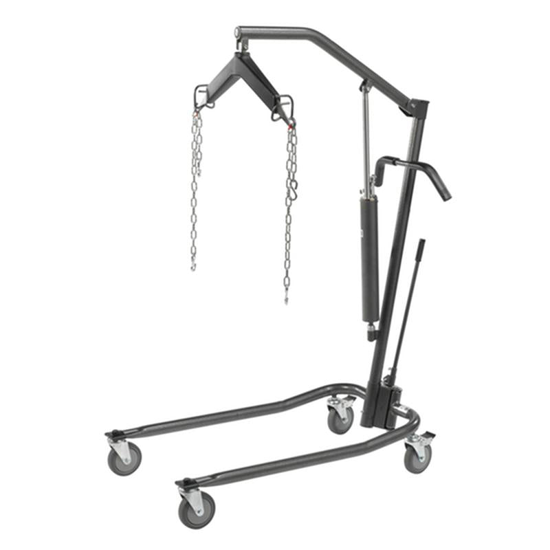 DM 13023SV EA/1 Hydraulic Patient Lift with Six Point Cradle, 5" Casters, Silver Vein