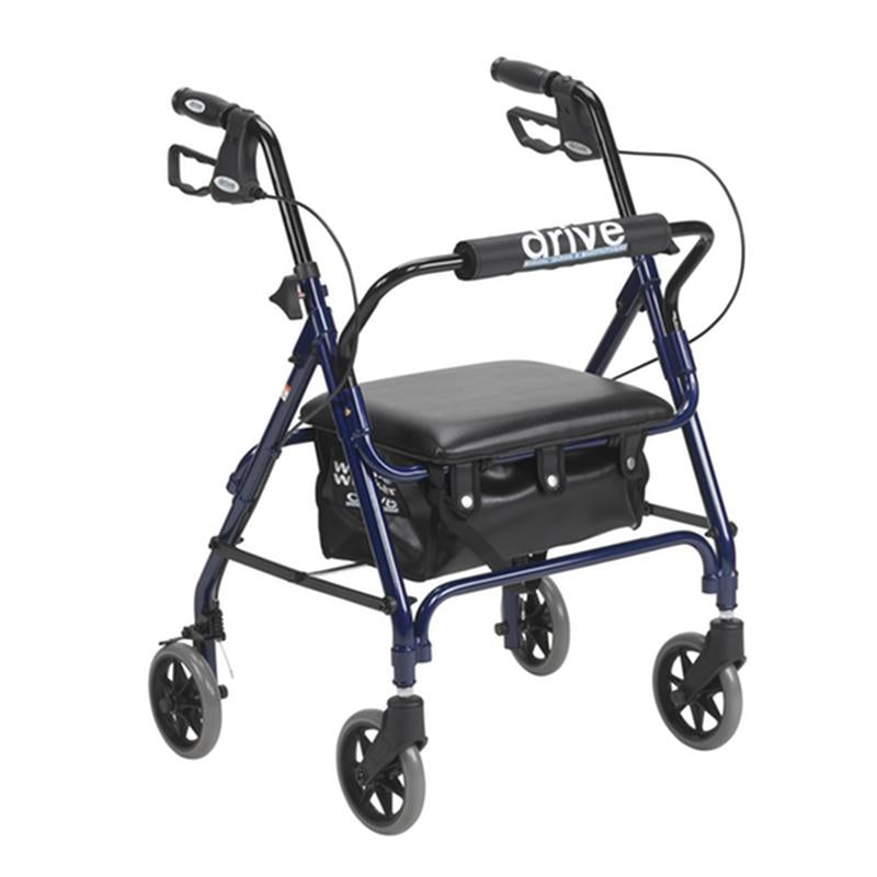 DM 301PSBN EA/1 Junior Rollator Rolling Walker with Padded Seat, Blue