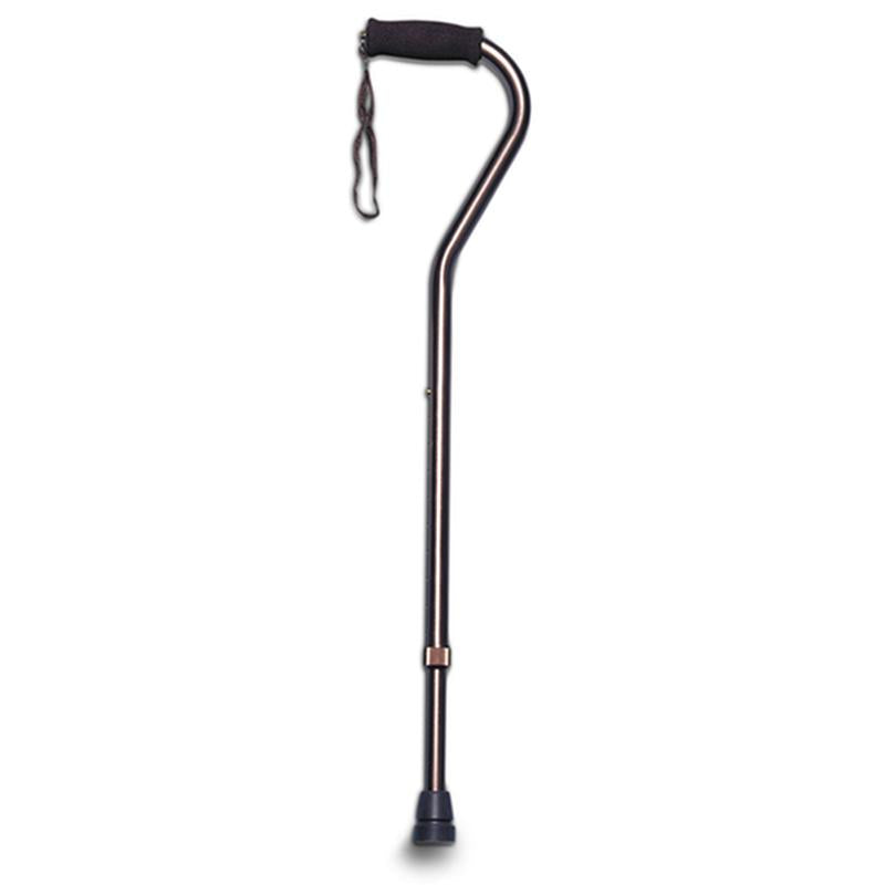 DM 730-325 EA/1 Adjustable Offset Handle Cane with Foam Grip, Bronze