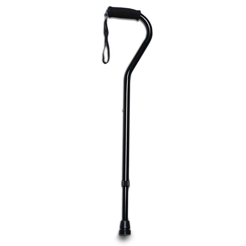 DM 730-330 EA/1 Adjustable Offset Handle Cane with Foam Grip, Black