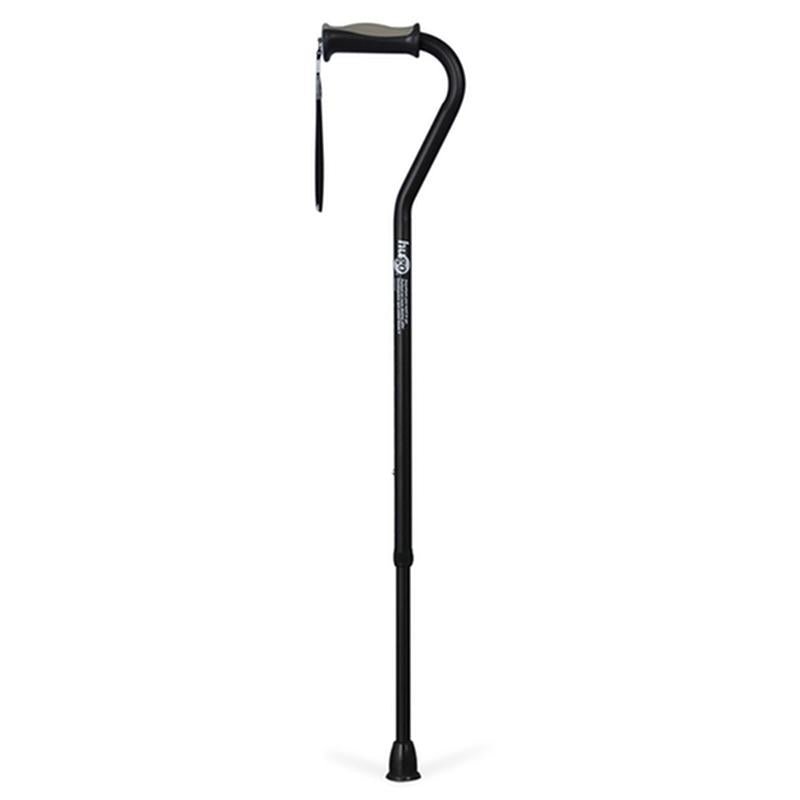 DM 731-442 EA/1 Adjustable Offset Handle Cane with Reflective Strap, Ebony