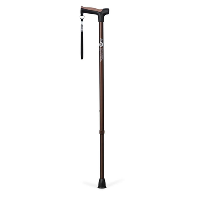 DM 731-470 EA/1 Adjustable Derby Handle Cane with Reflective Strap, Cocoa