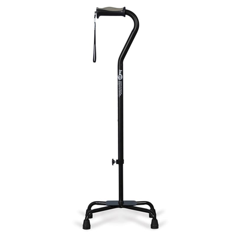 DM 731-840 EA/1 Adjustable Quad Cane for Right or Left Hand Use, Large Base, Ebony