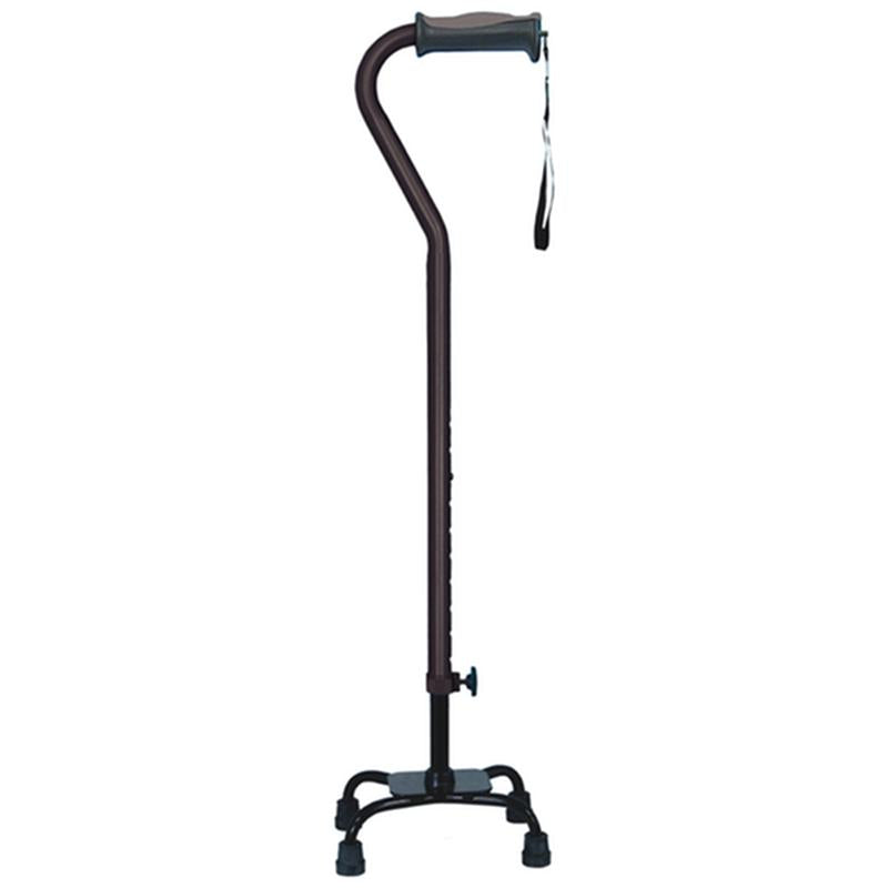 DM 731-850 EA/1 Adjustable Quad Cane for Right or Left Hand Use, Small Base, Ebony
