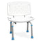 DM 770-510 EA/1 Adjustable Bath and Shower Chair with Non-Slip Seat and Backrest, White