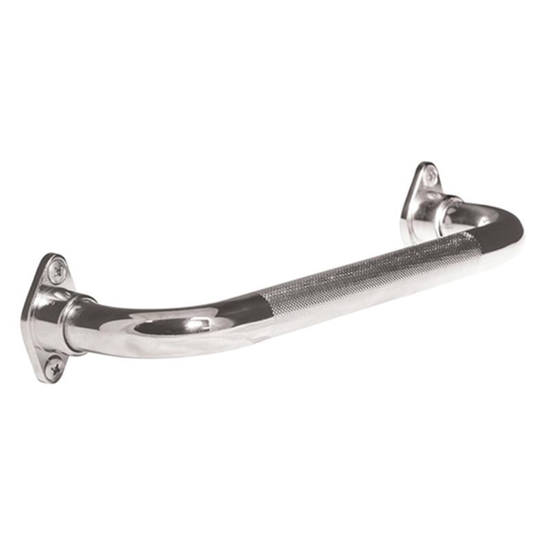 DM 785-134 EA/1 Knurled Chrome Grab Bar with Rotating Flange, 18" / 45.72 cm