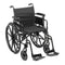 DM CX416ADDA-SF EA/1 Cruiser X4 Lightweight Dual Axle Wheelchair with Adjustable Detachable Arms, Desk Arms, Swing Away Footrests, 16" Seat