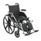 DM L412DDA-ELR EA/1 Viper Wheelchair with Flip Back Removable Arms, Desk Arms, Elevating Leg Rests, 12" Seat
