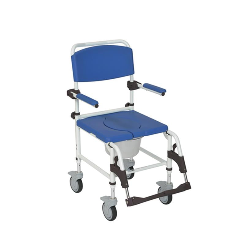 DM NRS185007 EA/1 Aluminum Shower Commode Transport Chair