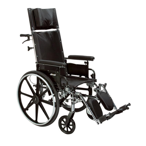 DM PLA416RBDFA EA/1 Viper Plus GT Full Reclining Wheelchair, Detachable Full Arms, 16" Seat