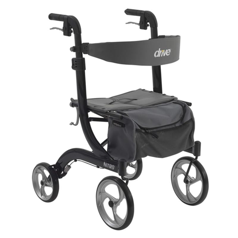 DM RTL10266BK EA/1 Nitro Euro Style Rollator Rolling Walker, Black