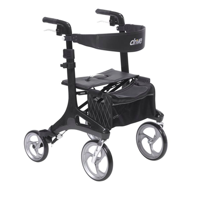 DM RTL10266CF EA/1 Nitro Elite CF Carbon Fiber Rollator Rolling Walker, Black